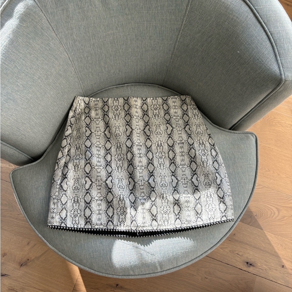 After Market Snake Skin Mini Skirt